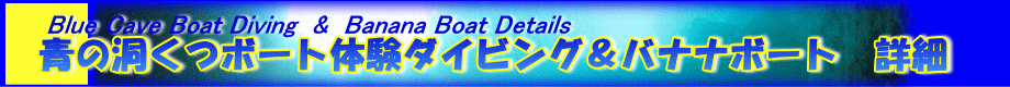 青の洞くつ体験ダイビング&バナナボート